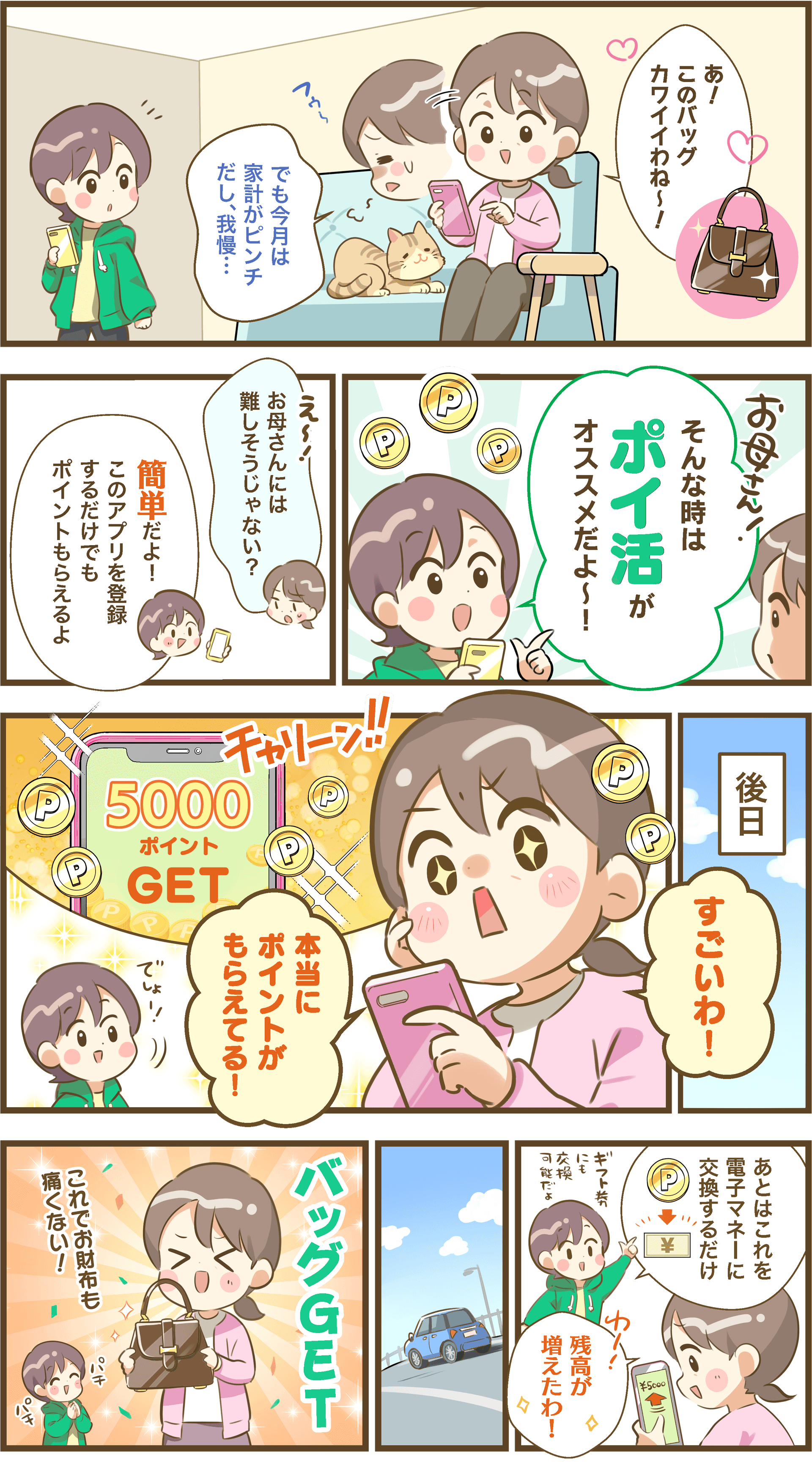 ポイ活とは？漫画でわかりやすく解説イメージ
